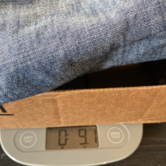 Gap pull on pants M chambray blue drawstring casual beachy preppy office - Picture 7 of 8